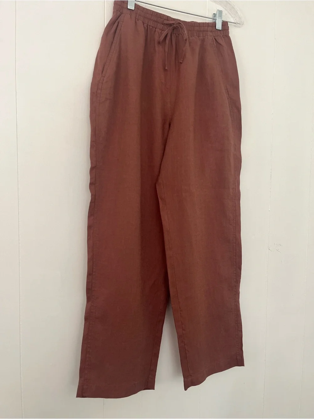 Banana Republic The Getaway Straight Leg Pull On Pant in Linen Size XS